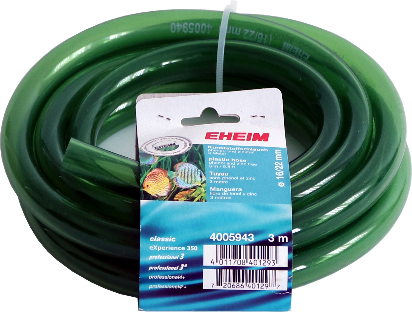 EHEIM 12/16mm GREEN TUBING AQUARIUM FILTER PIPE HOSE. 3m 5m 7m 10m lengths