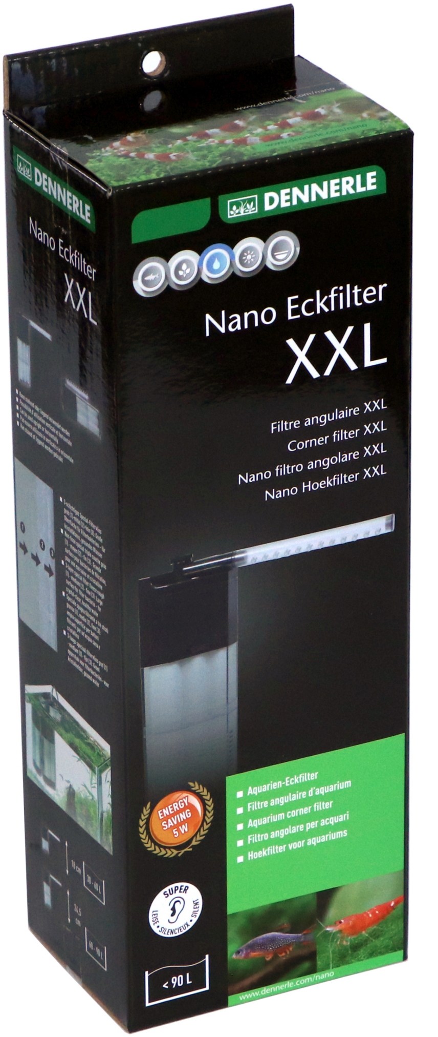 DENNERLE Nano Eckfilter XXL Innenfilter Aquarium Filter leise